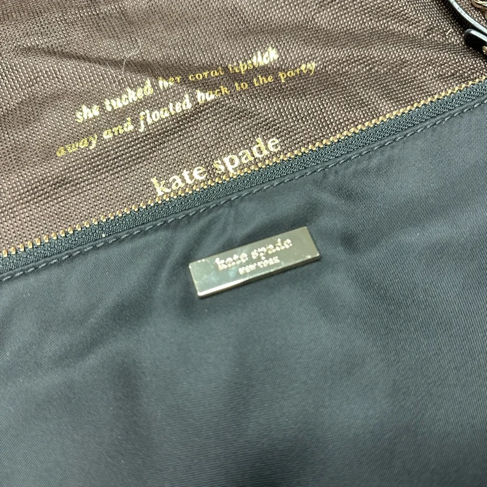 kate spade Black Nylon Mini Crossbody with Gold Chain